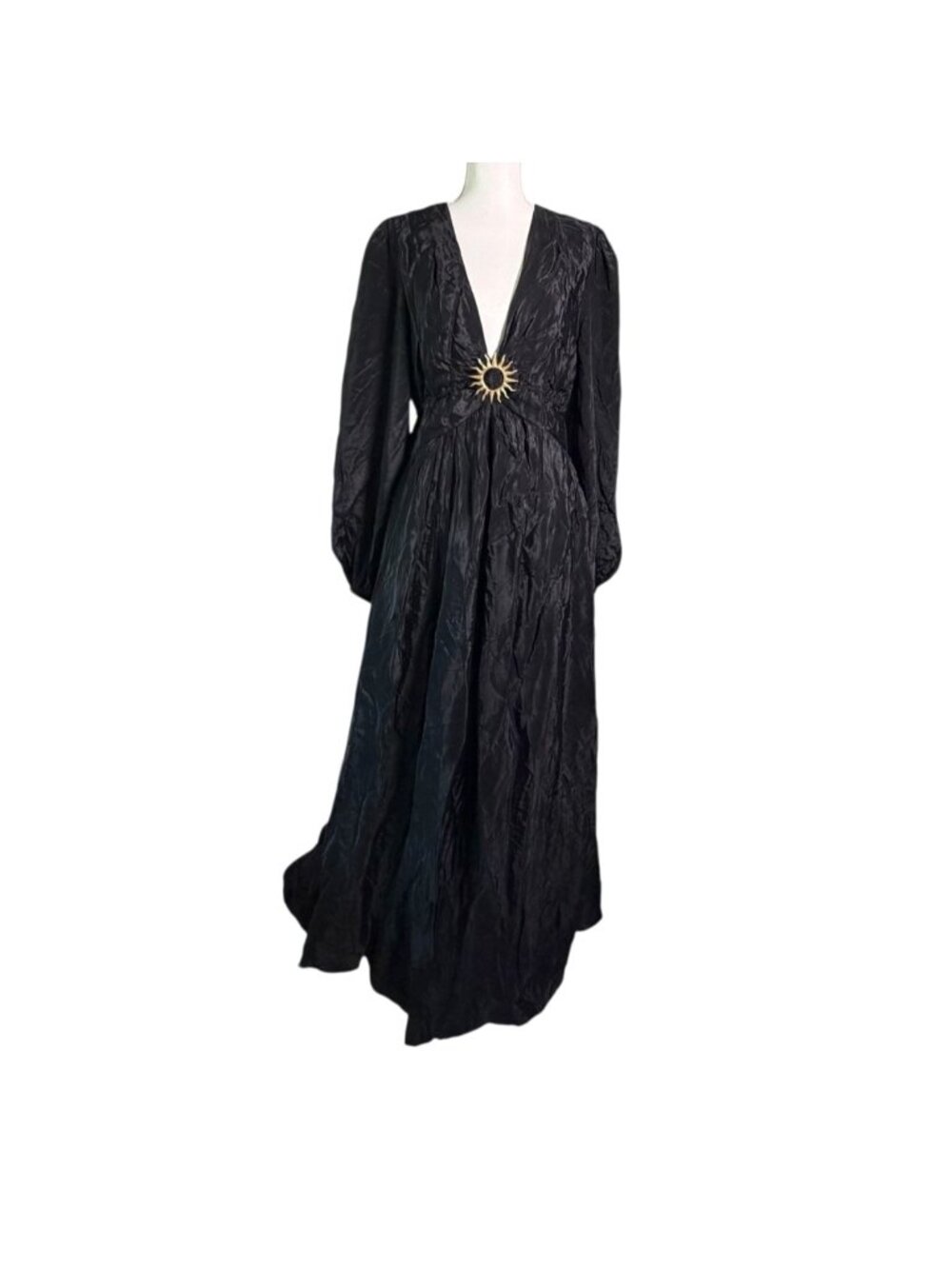 NWT Farm Rio Women's Black Cut Out Maxi Dress Sz XL Resort Yacht Boho Cocktail - Picture 1 of 16